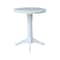 International Concepts Round 30 in Round Top Pedestal Table, 34.9 inH, White, 30 W, 30 L, 35.9 in H, Wood, White K08-30RT-27B-6B - alternate 3